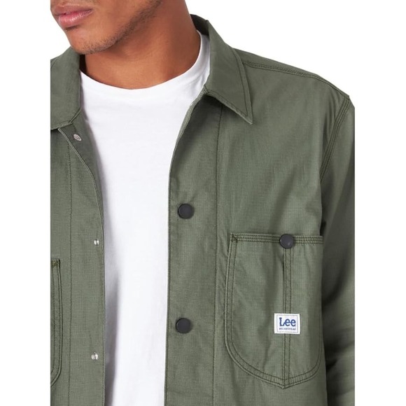 NEW LEE HERITAGE COACHES CHORE JACKET Olive Green Color Men's Large - Picture 8 of 11